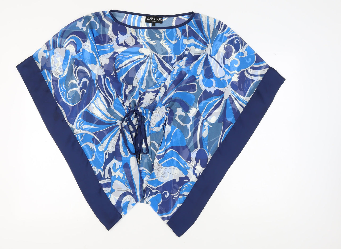 Ossie Clark Blue Floral Women's Cover Up Size 10