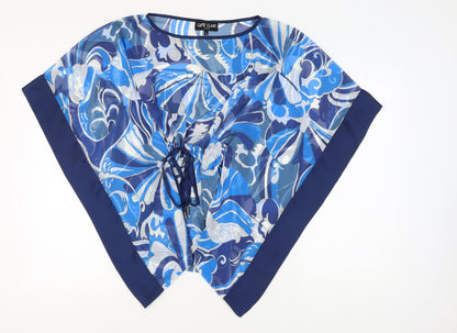 Ossie Clark Blue Floral Women's Cover Up Size 10