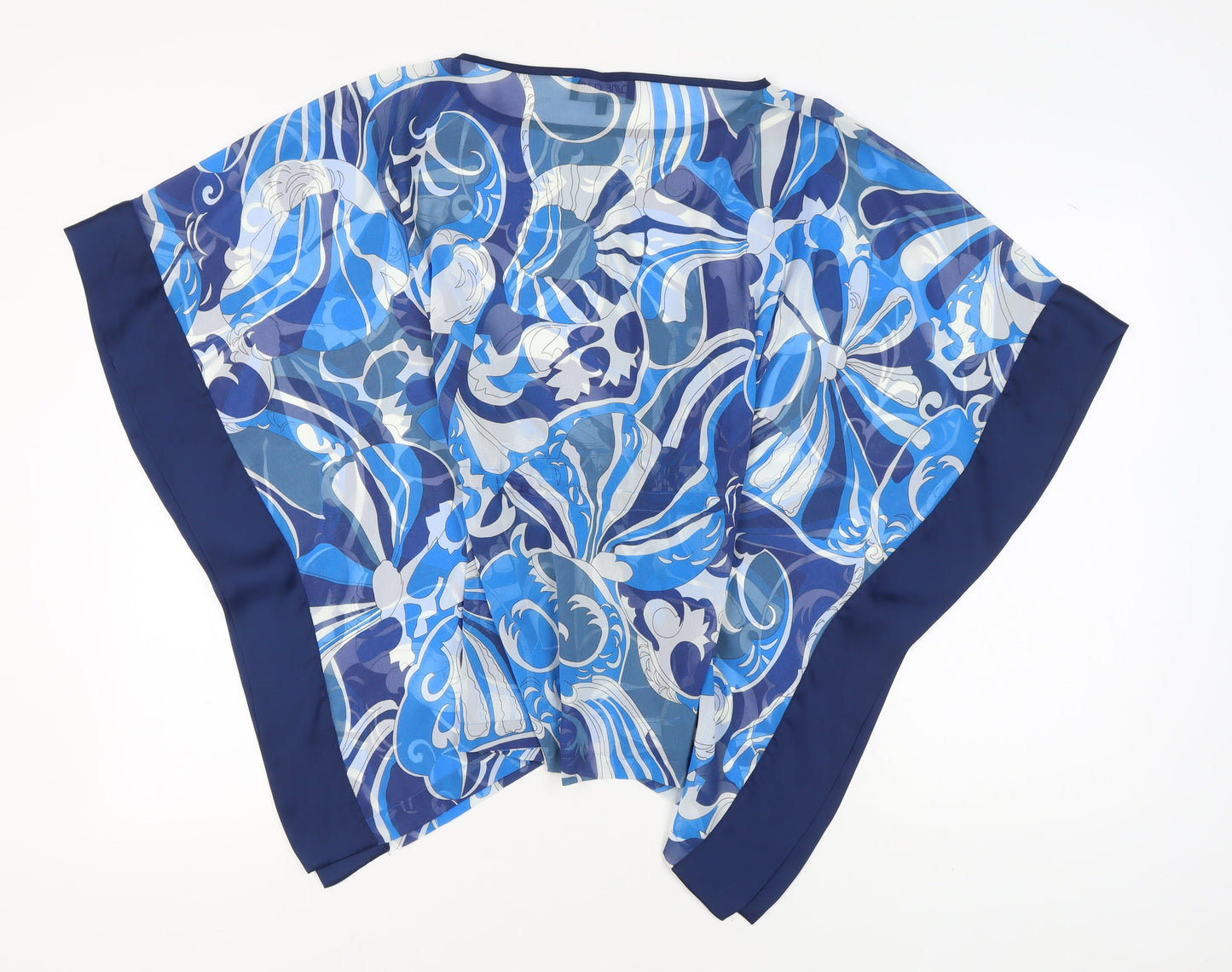 Ossie Clark Blue Floral Women's Cover Up Size 10