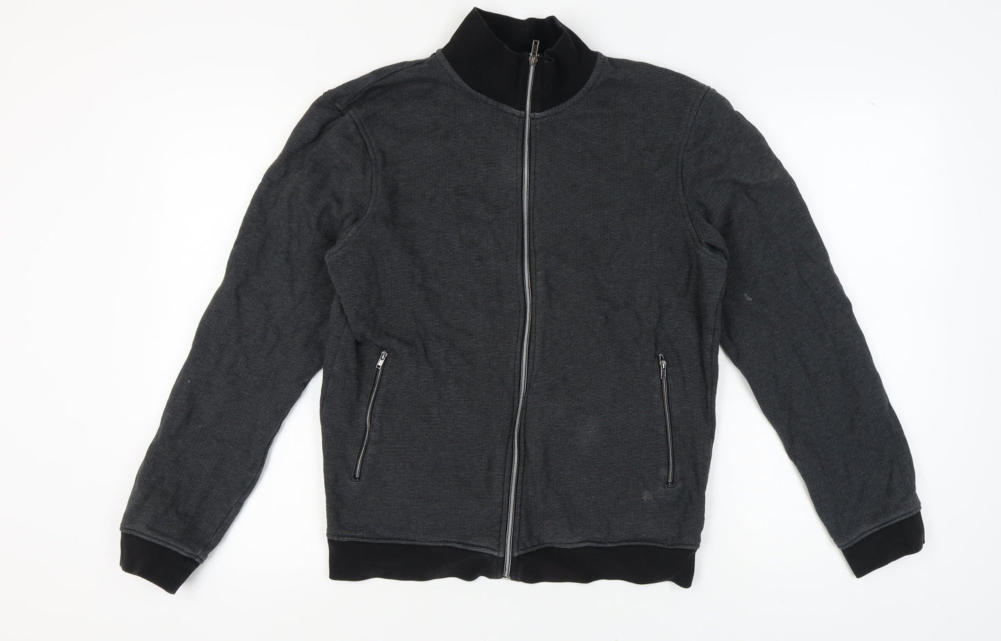 Mens UK Size M NEXT Black Full Zip Sweatshirt