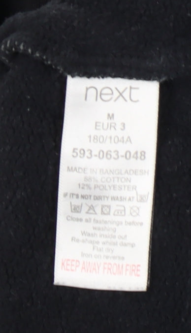 Mens UK Size M NEXT Black Full Zip Sweatshirt