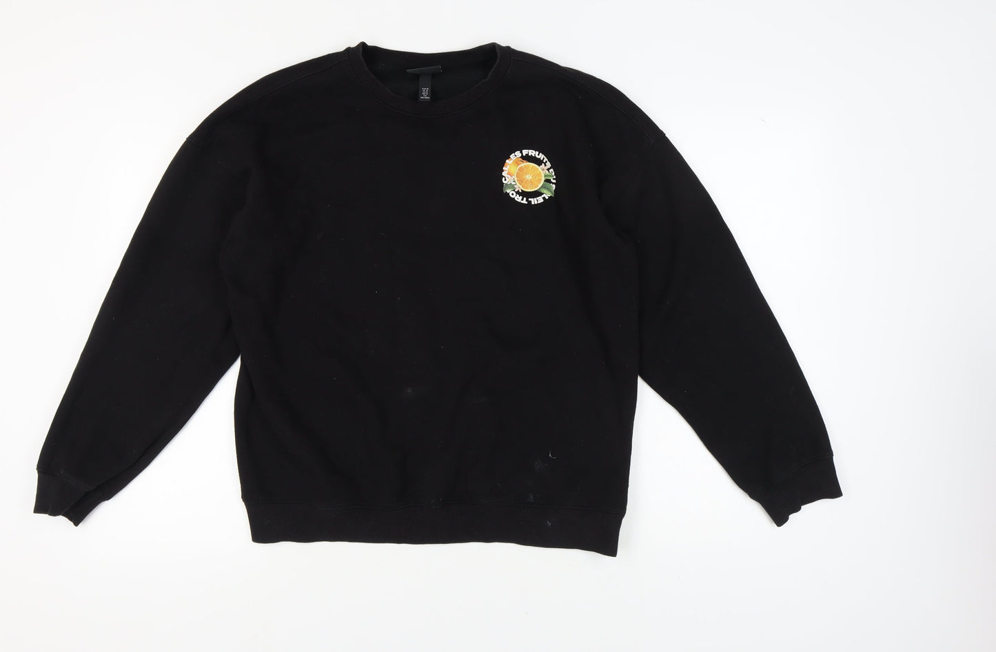 H&M Unisex Black Oversized Sweatshirt M