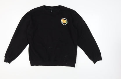 H&M Unisex Black Oversized Sweatshirt M