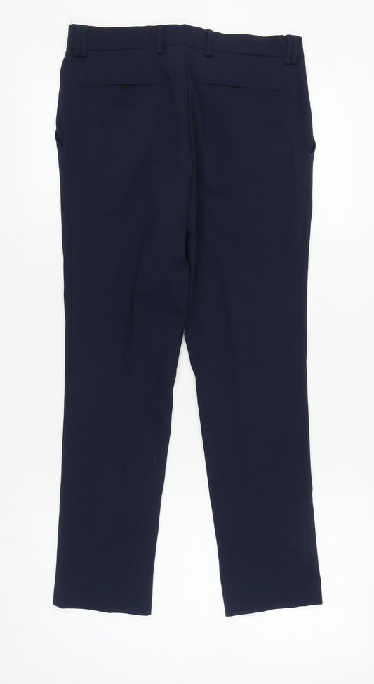 River Island Men's Blue Straight Trousers 30S