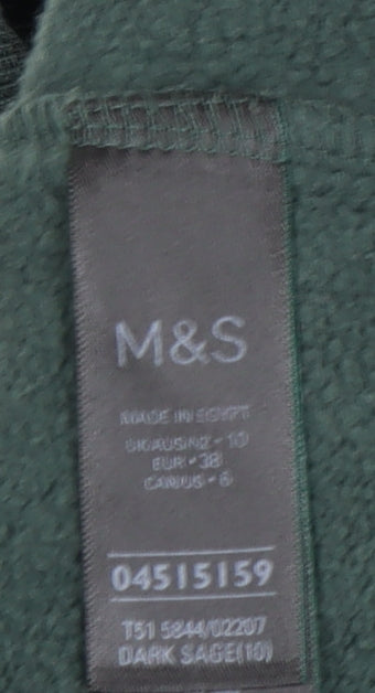 Marks and Spencer Green Women's Pullover Sweatshirt, Size 10