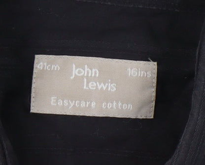 John Lewis Men's Black Long Sleeve Shirt 16.5