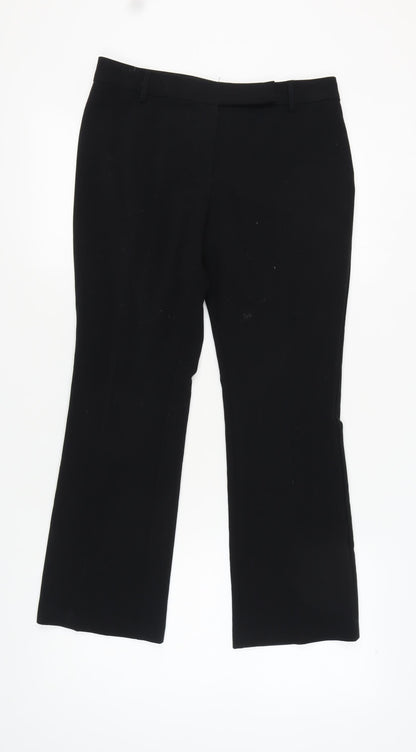 Womens UK Size 12 Marks and Spencer Regular Fit  Black Trousers