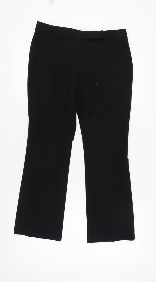 Womens UK Size 12 Marks and Spencer Regular Fit  Black Trousers