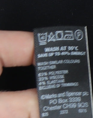 Womens UK Size 12 Marks and Spencer Regular Fit  Black Trousers