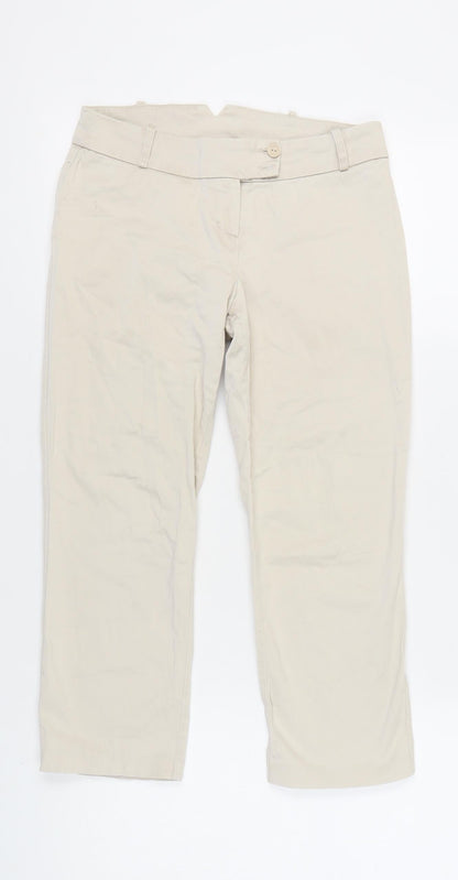 Matalan Women's Beige Chino Trousers Size 8