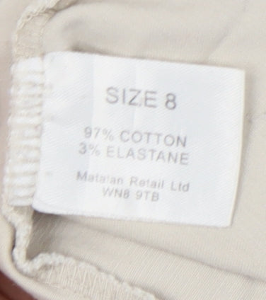 Matalan Women's Beige Chino Trousers Size 8