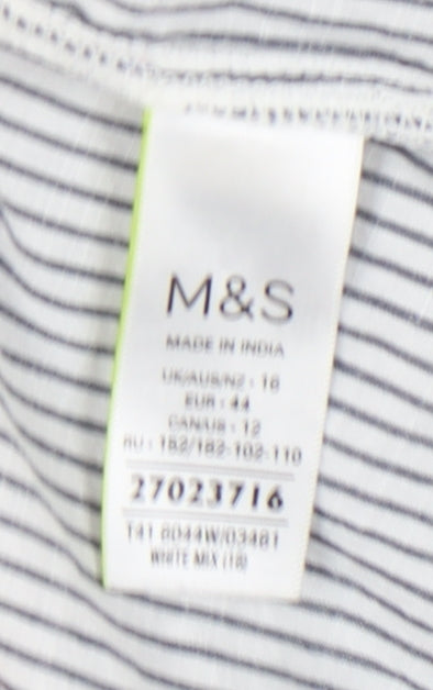 Womens UK Size 16 Marks and Spencer White Basic Blouse