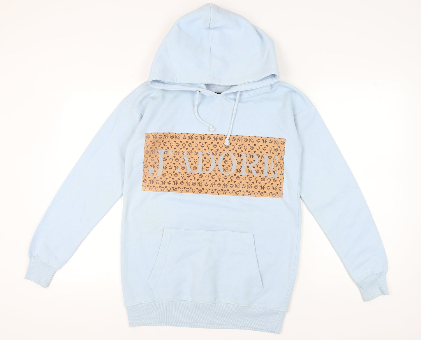 Missguided Women's Blue Pullover Hoodie, Size S