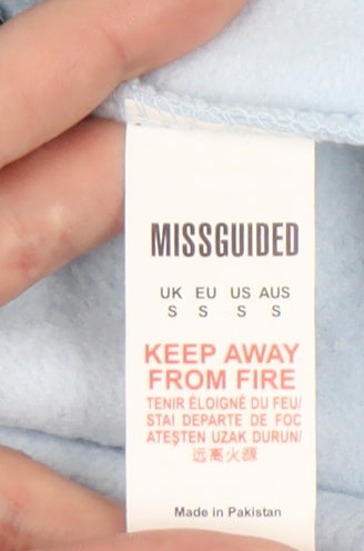 Missguided Women's Blue Pullover Hoodie, Size S
