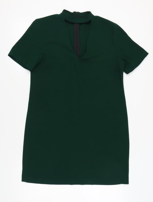 Zara Woman Green Short Sleeve Dress, Size 12