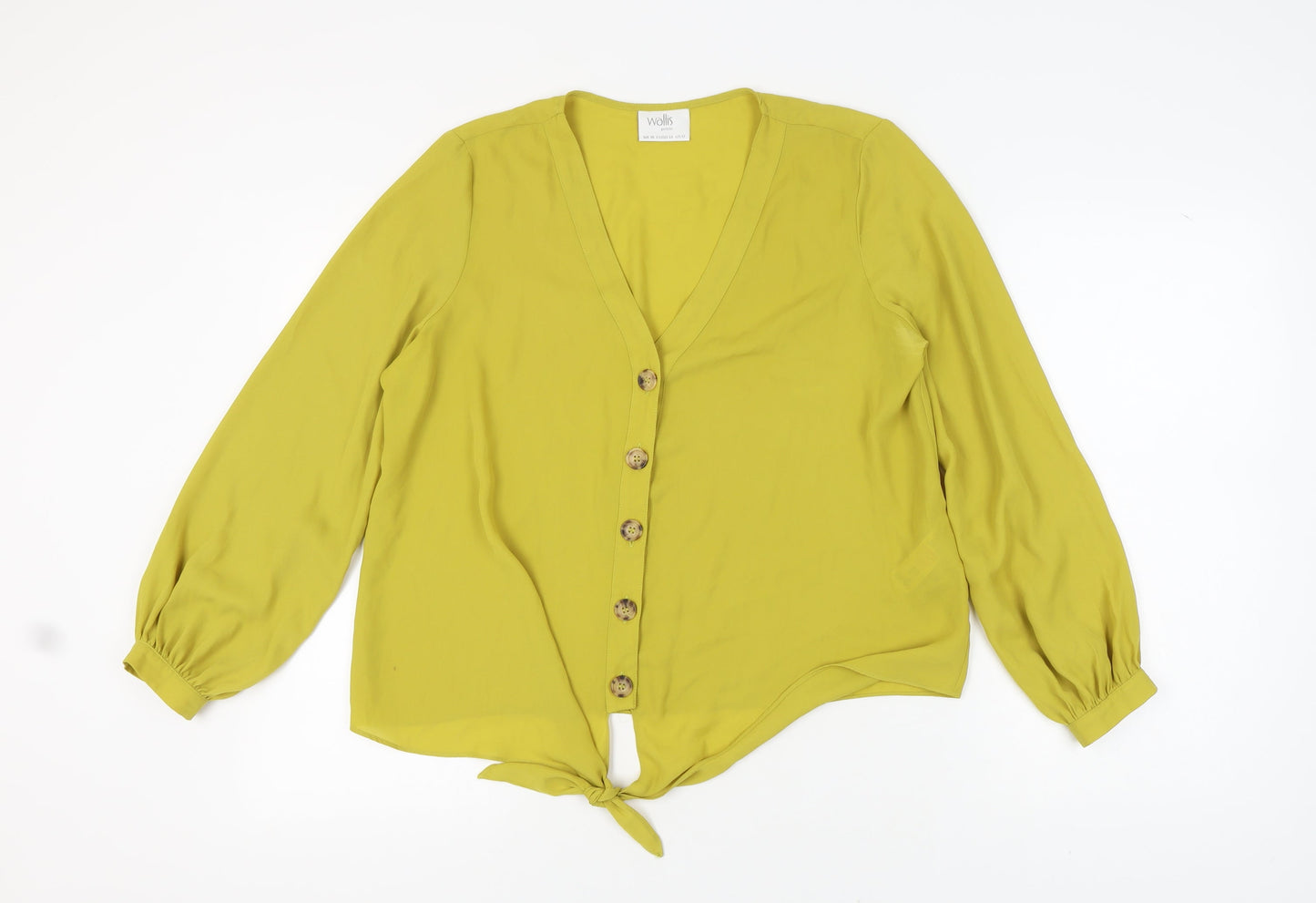 Womens UK Size 16 Wallis Green Basic Blouse