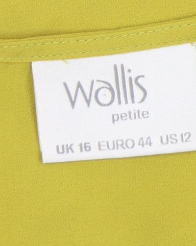 Womens UK Size 16 Wallis Green Basic Blouse