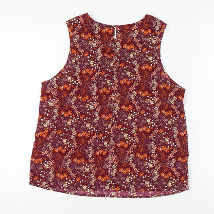 New Look Women's Multicoloured Floral Tank 14