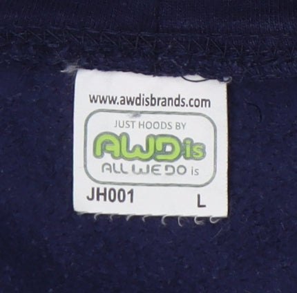 AWDis Men's Blue Pullover Hoodie L Size