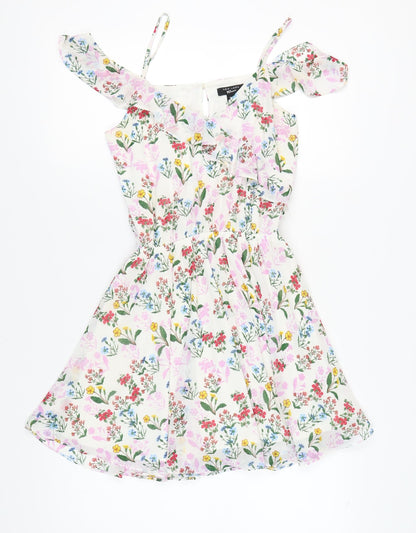 New Look 915 Girls Floral A-Line Short Dress Multicoloured
