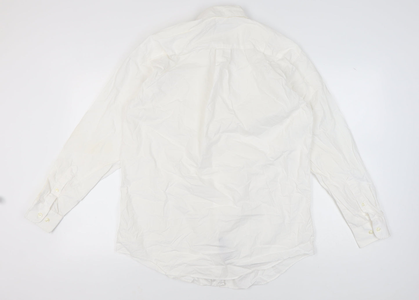 Nautica Men's White Long Sleeve Button-Up Shirt