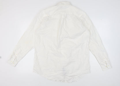 Nautica Men's White Long Sleeve Button-Up Shirt