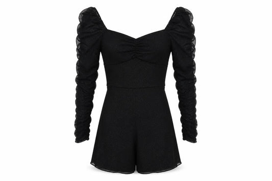 Womens UK Size 10 Quiz One-Piece Black Playsuit