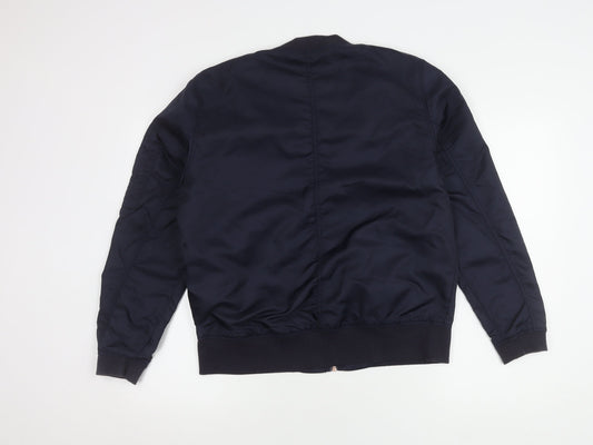 DIVIDED Women’s Blue Bomber Jacket Size 14, Full Zip