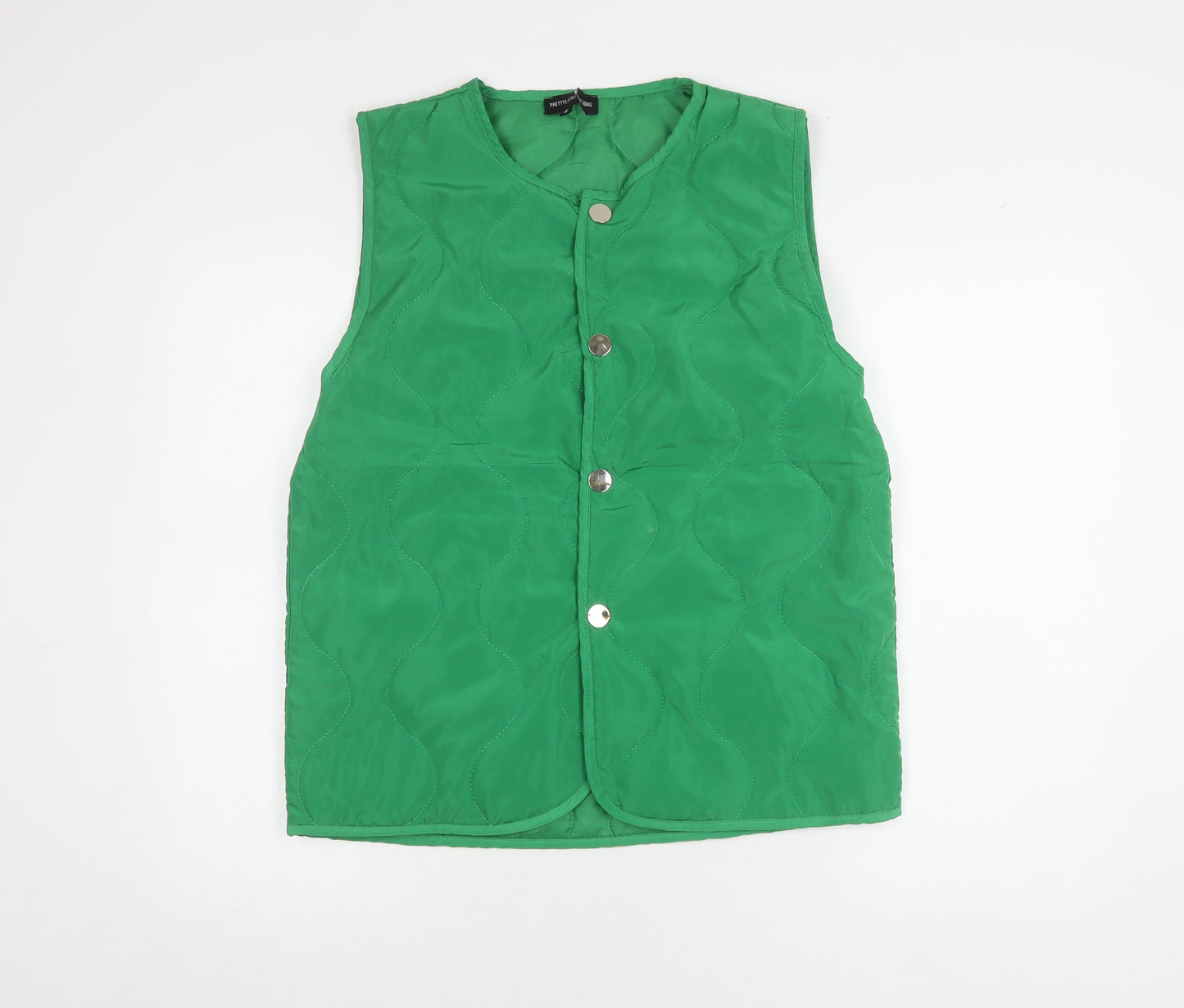 Womens UK Size 6 PRETTYLITTLETHING Green Gilet
