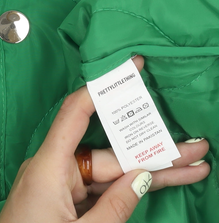 Womens UK Size 6 PRETTYLITTLETHING Green Gilet