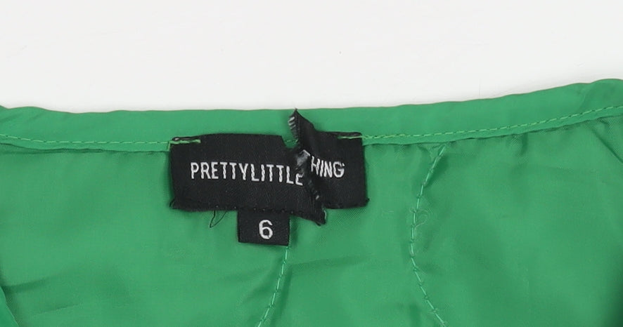 Womens UK Size 6 PRETTYLITTLETHING Green Gilet