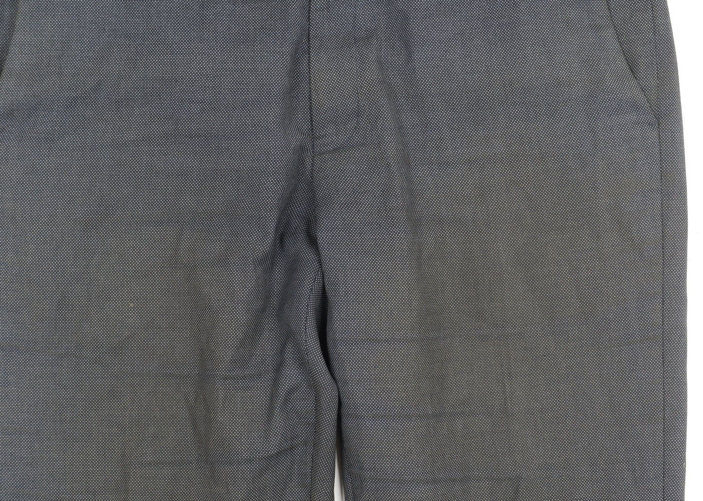 Marks and Spencer Men's Blue Regular Fit Trousers