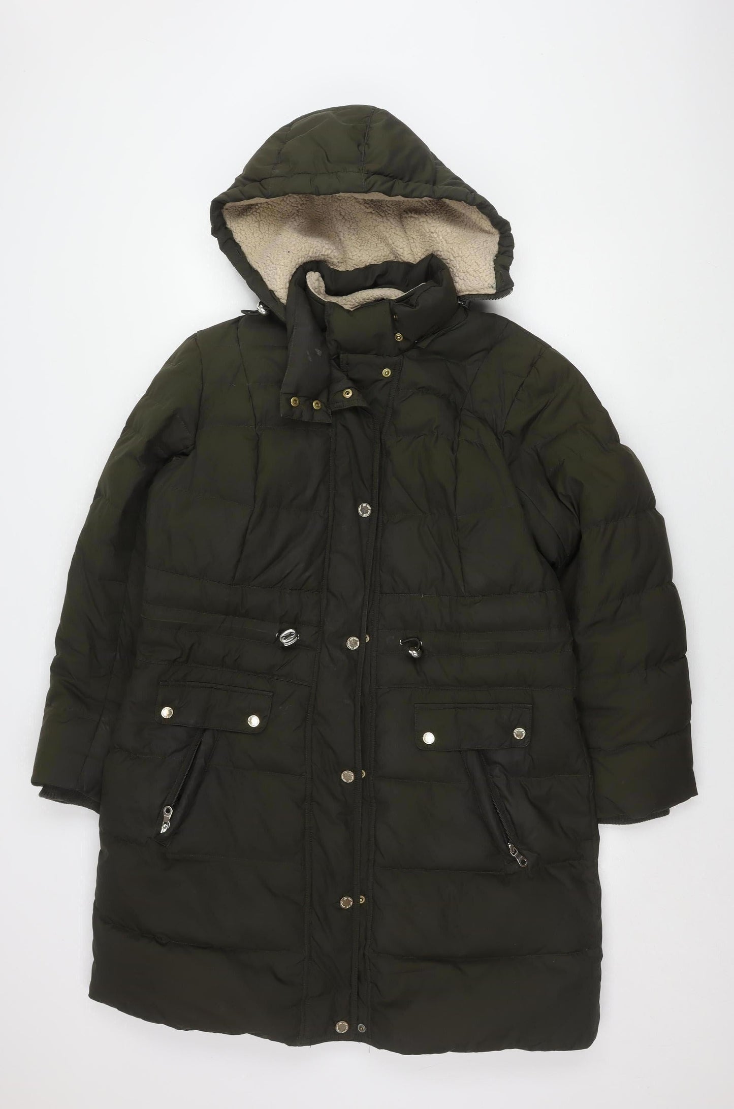 Womens UK Size L Marks and Spencer Green Puffer Jacket