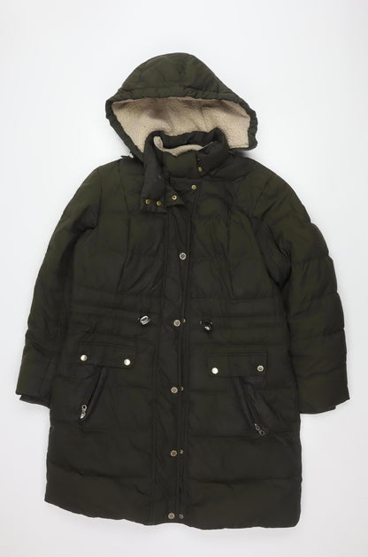 Womens UK Size L Marks and Spencer Green Puffer Jacket