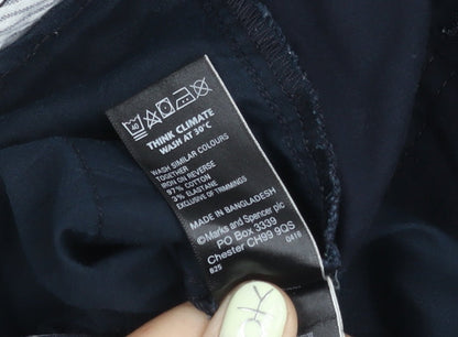 Marks and Spencer Men's Navy Chino Trousers Size 16