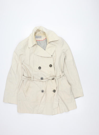 Womens UK Size 14 Sophie Gray Beige Trench Coat