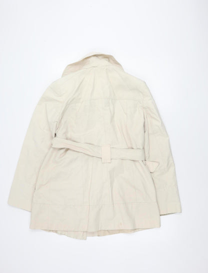 Womens UK Size 14 Sophie Gray Beige Trench Coat
