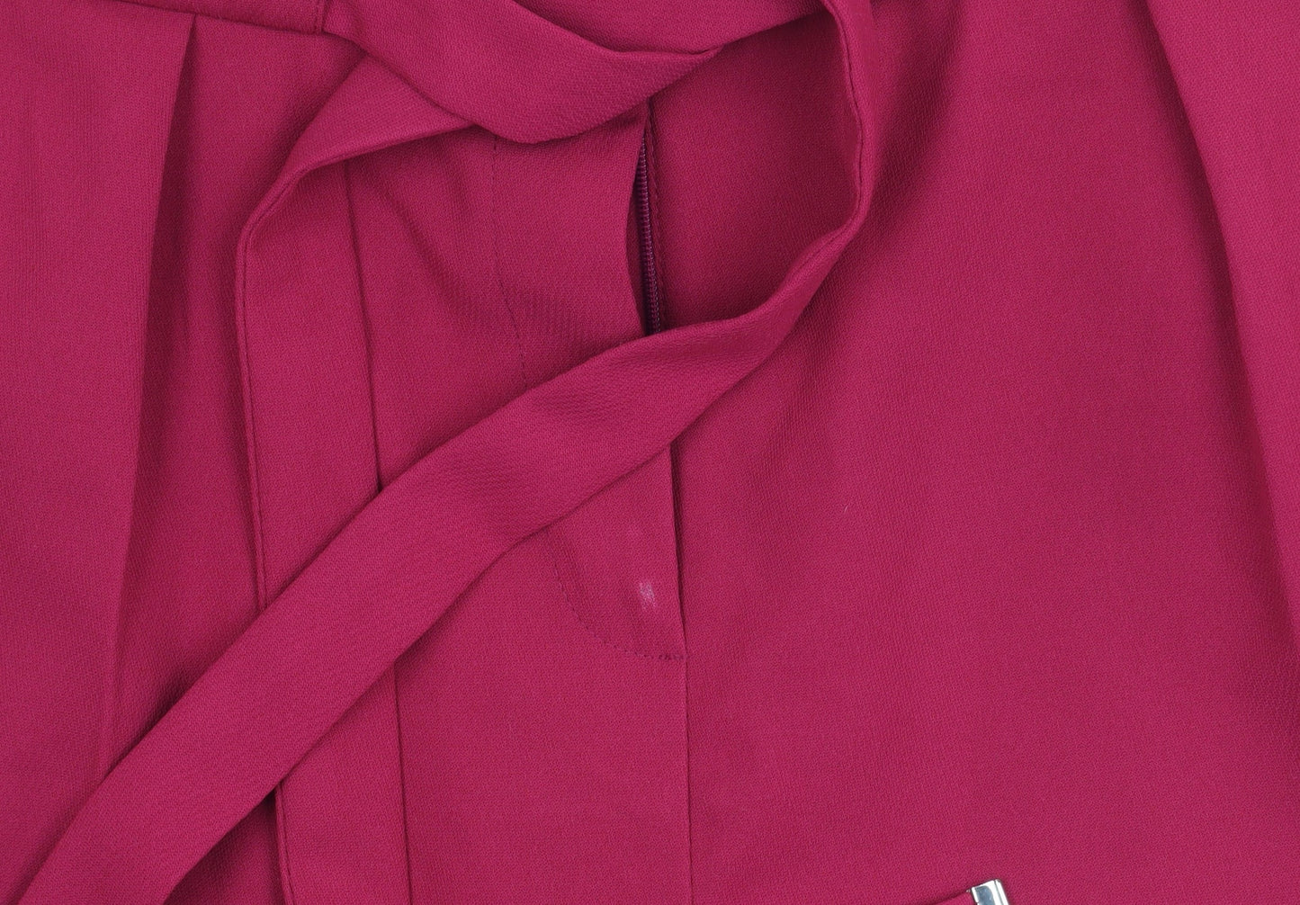 Lipsy Women's Red Belted Tapered Trousers Size 14