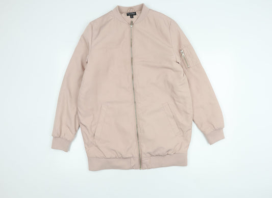 Miss Selfridge Women's Pink Bomber Jacket UK 10