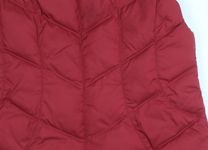 Womens UK Size L Marks and Spencer Red Puffer Jacket