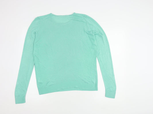 Womens UK Size 10 Marks and Spencer Green Pullover Jumper