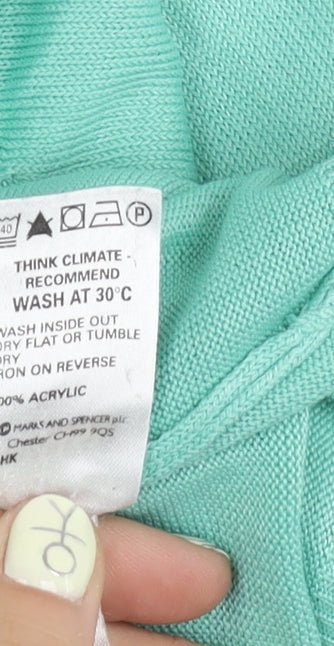 Womens UK Size 10 Marks and Spencer Green Pullover Jumper