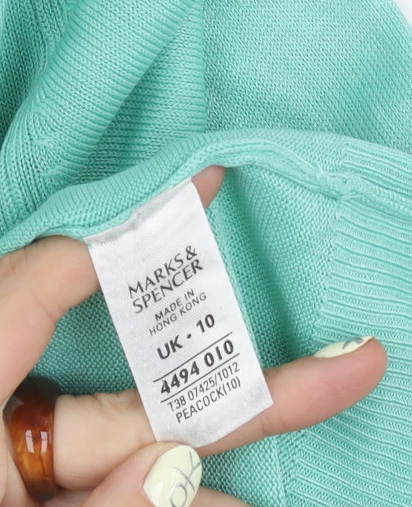 Womens UK Size 10 Marks and Spencer Green Pullover Jumper