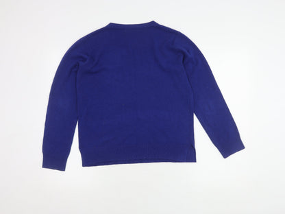 Womens UK Size 12 Marks and Spencer Blue Pullover Jumper