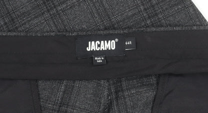 Jacamo Grey Checked Men's Trousers 44R