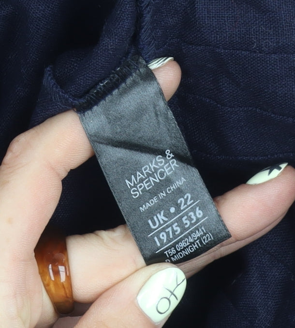 Marks & Spencer Women's Plus Size Blue Blazer