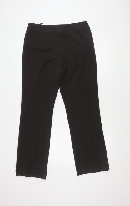 Womens UK Size 12 BHS Regular Fit Casual Black Trousers