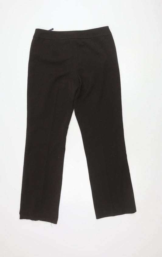 Womens UK Size 12 BHS Regular Fit Casual Black Trousers