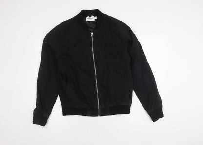 Mens UK Size M Topman Black Bomber Jacket