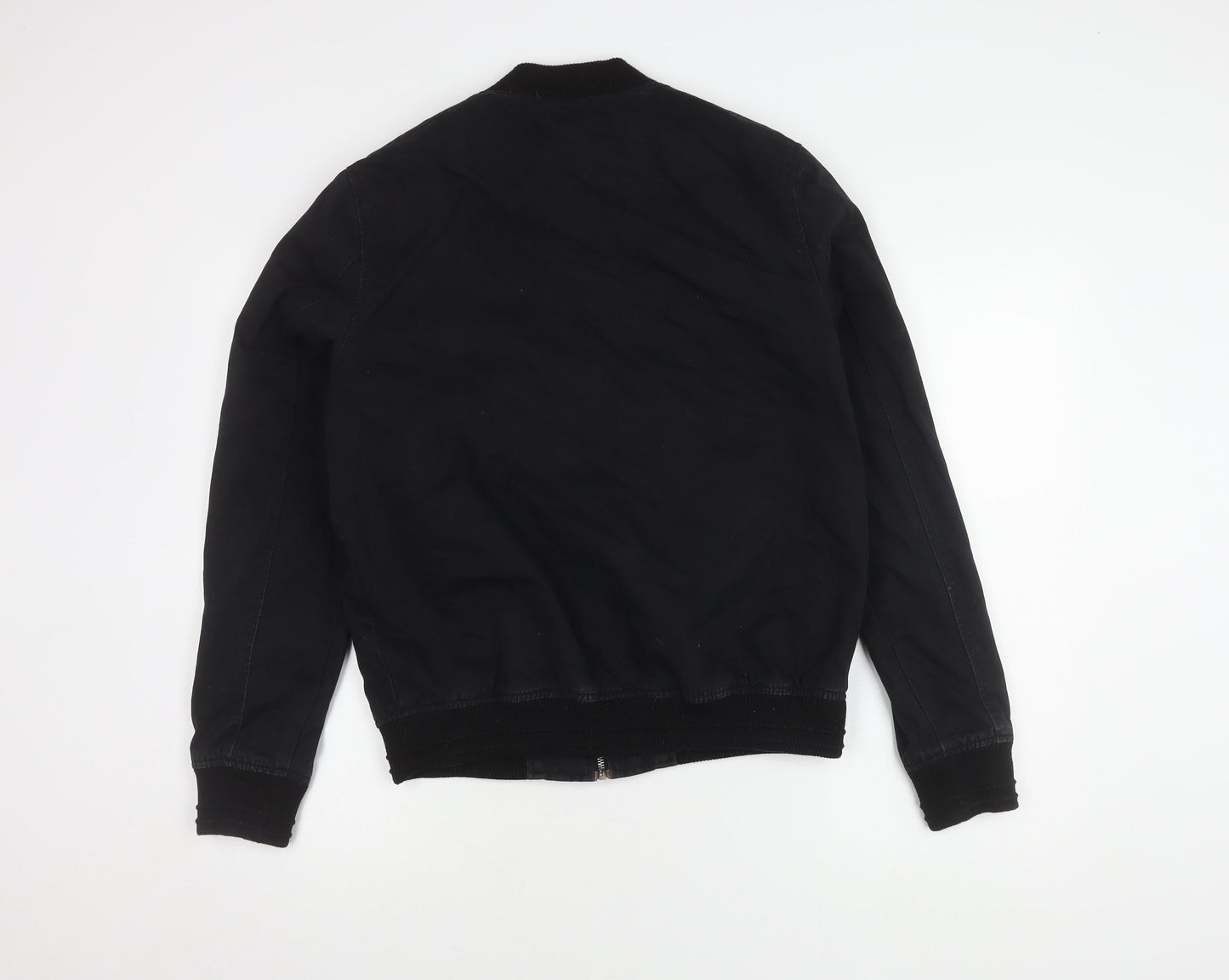 Mens UK Size M Topman Black Bomber Jacket